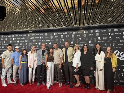 The Atlas Free team and Ally Global team celebrating Firebird's premiere at the 22nd Annual HollyShorts Film Festival.