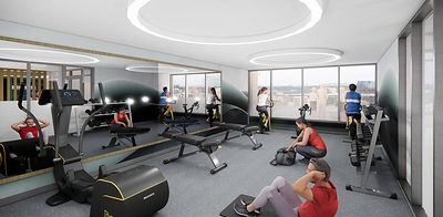 Residents of Gilbertson Block will have access to a gym.