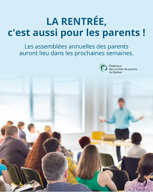 Parents d'élèves : c'est notre moment.