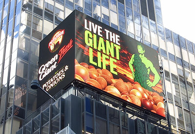 Green Giant Fresh Lives the Giant Life in Times Square Green Giant Fresh Lives the Giant Life in Times Square