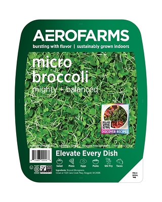 AeroFarms Micro Broccoli microgreens are now available in a club-size pack exclusively for Costco members in the Northeast and Texas. With 34 times more vitamin A, six times more calcium and four times more magnesium than whole crown broccoli, AeroFarms Micro Broccoli boosts nutrition, texture and flavor.