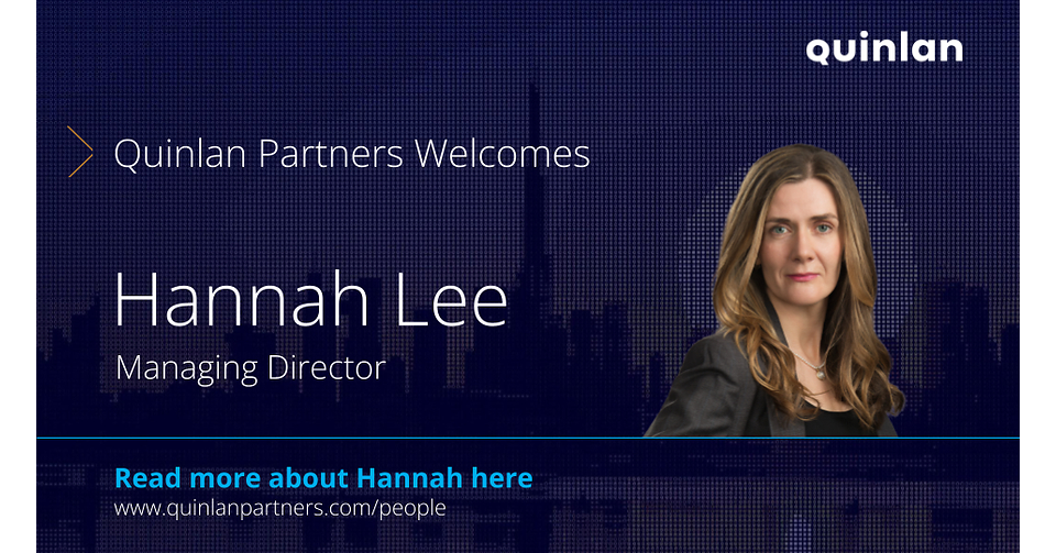 Hannah Lee Joins Quinlan Partners in New York