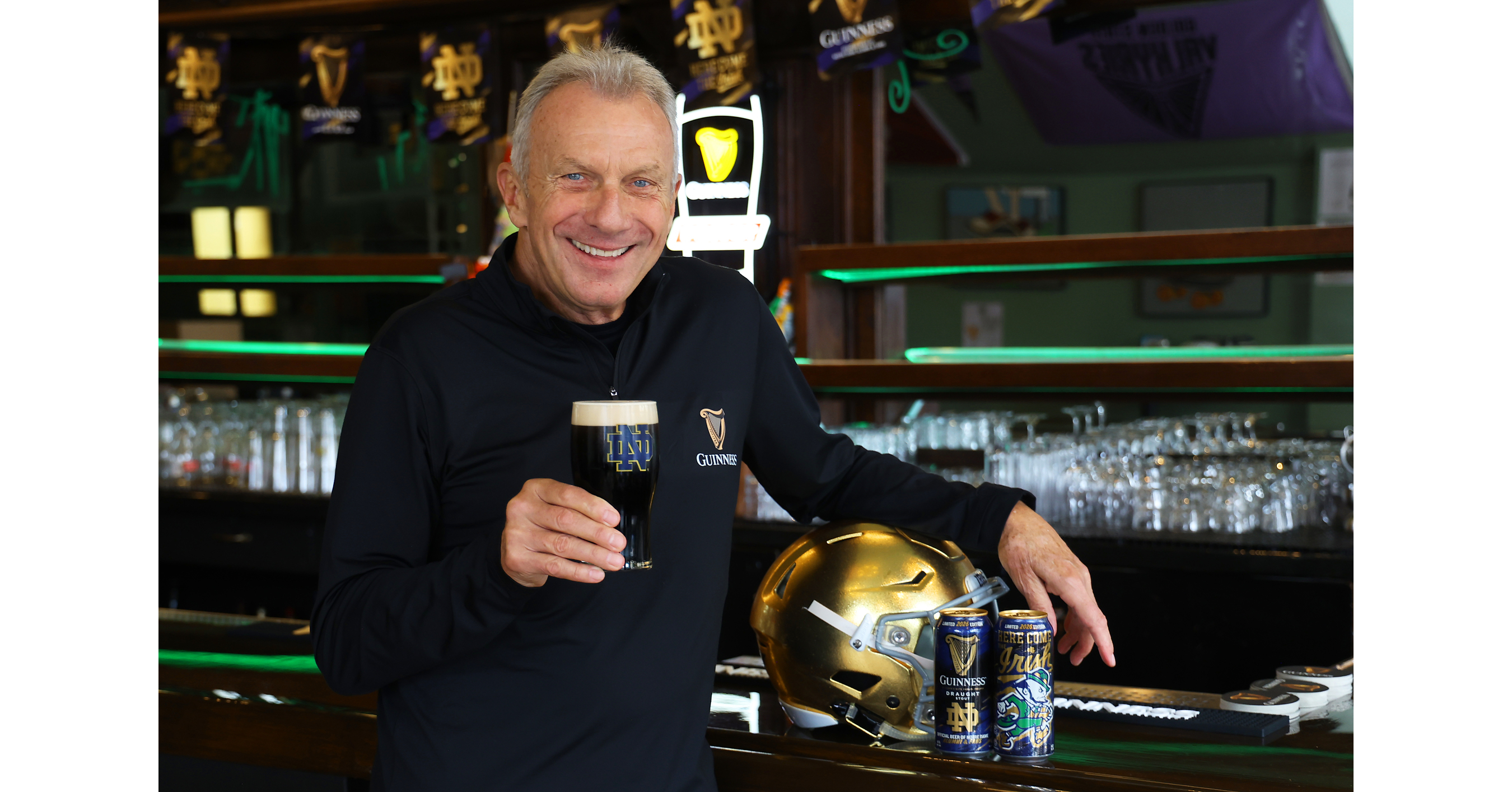 THREE LEGENDS. THREE MORE YEARS. GUINNESS IS RUNNING IT BACK WITH NOTRE DAME AND JOE MONTANA