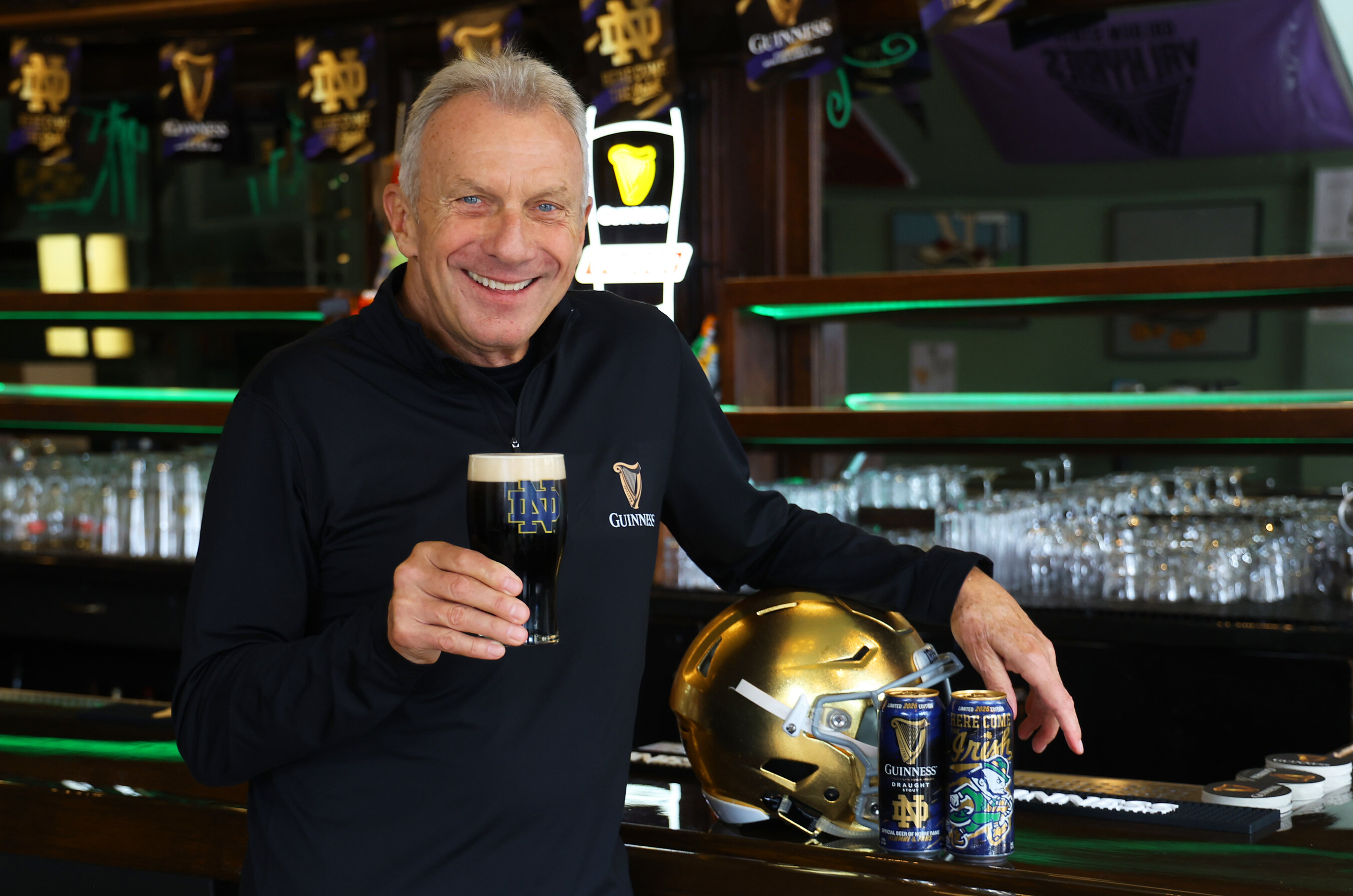 THREE LEGENDS. THREE MORE YEARS. GUINNESS IS RUNNING IT BACK WITH NOTRE DAME AND JOE MONTANA