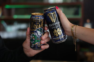 Guinness is reintroducing its annual limited-edition Notre Dame can, this year featuring the Football Leprechaun mark for the first time.