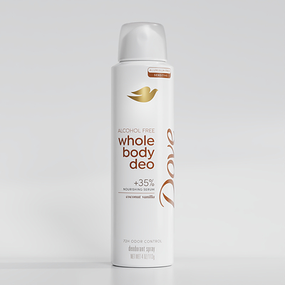 Dove Coconut Vanilla Alcohol-Free Whole Body Deodorant Spray