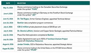 PURECORE PROVIDES CORPORATE UPDATE HIGHLIGHTING EXECUTION ACROSS URANIUM, COPPER AND CAPITAL MARKETS