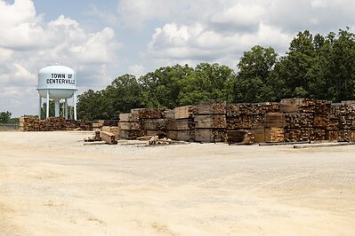 Lumber fills FreeFab Pallet’s Centerville yard, where local roots support a growing regional operation. 