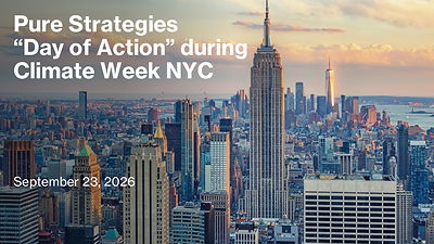 Pure Strategies Announces “Day of Action” Full Day Program during Climate Week NYC – September 23, 2026