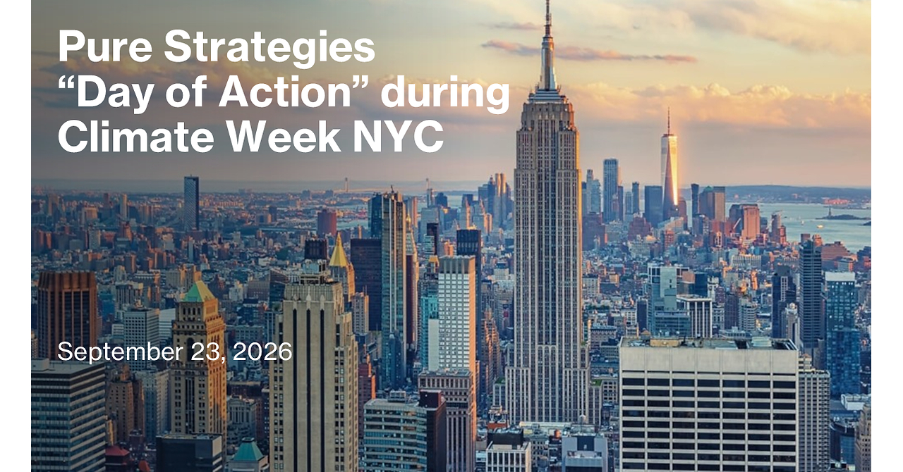 Pure Strategies Announces "Day of Action" Full Day Program during Climate Week NYC - September 23, 2026