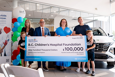 Hyundai Hope on Wheels Handprint Ceremony in partnership with BC Children’s Hospital Foundation. 