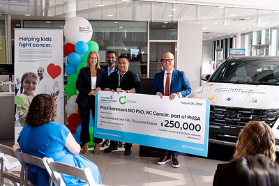 Hyundai Hope on Wheels Handprint Ceremony in partnership with BC Children’s Hospital Foundation.