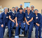 Dr. Benson and the NASC surgical team celebrate the center's first outpatient total knee replacement