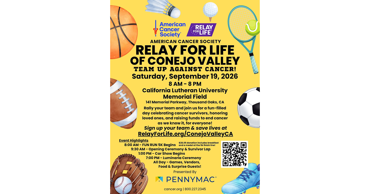 American Cancer Society Announces 2026 Relay For Life of Conejo Valley