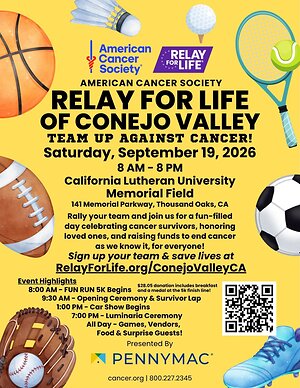 American Cancer Society Announces 2026 Relay For Life of Conejo Valley