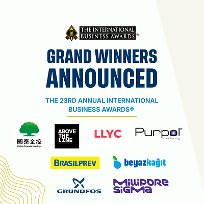The Stevie® Awards, organizers of the world’s premier business awards programs, have announced the winners of eight Grand (“best in show”) Stevie Award trophies in The 2026 (23rd annual) International Business Awards®, the world’s leading business awards competition. The Stevie® Awards, organizers of the world’s premier business awards programs, have announced the winners of eight Grand (“best in show”) Stevie Award trophies in The 2026 (23rd annual) International Business Awards®, the world’s leading business awards competition.