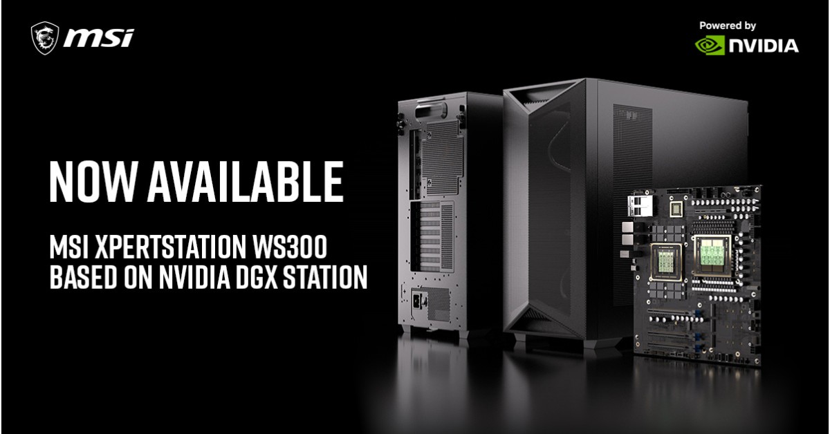 La XpertStation WS300 de MSI, basée sur la DGX Station de NVIDIA, est désormais disponible