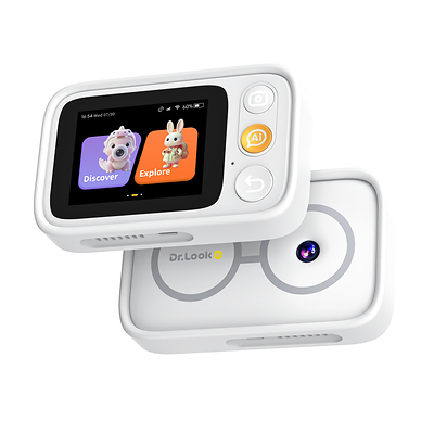 Dr.Look Ai Kids Learning Camera (white), designed for real-world, camera-first AI learning.