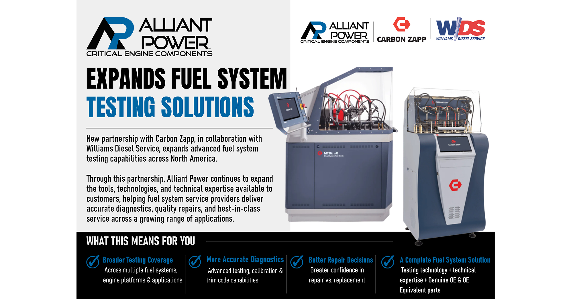 Alliant Power Expands Fuel System Testing Solutions Through New Partnership with Carbon Zapp