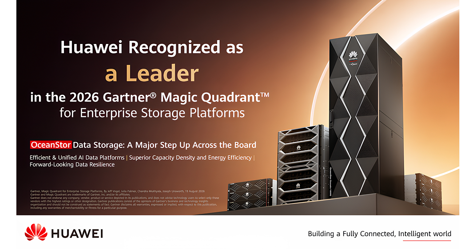 Huawei uznany za lidera w raporcie „Gartner® Magic Quadrant™ for Enterprise Storage Platforms, 2026"