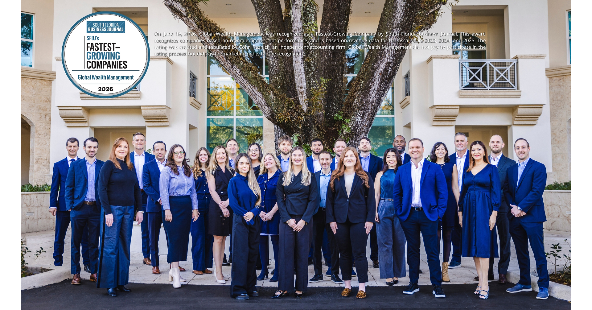 Who Are the Fastest-Growing Wealth Management Firms in South Florida? Global Wealth Management Recognized for a Third Year