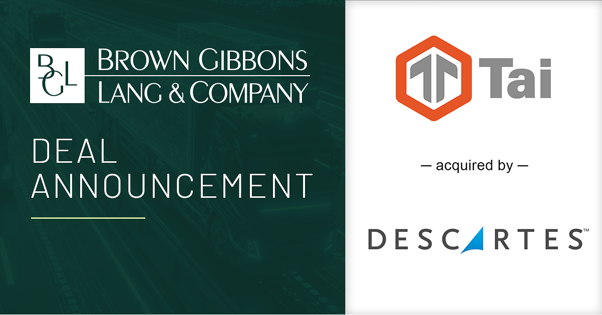 BGL Advises on Sale of Tai Software to Descartes Systems Group
