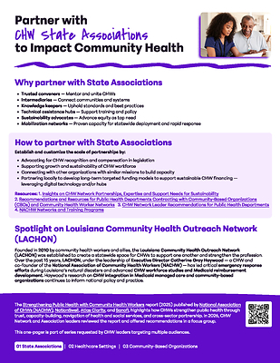 Partner with CHW State Associations to Impact Community Health