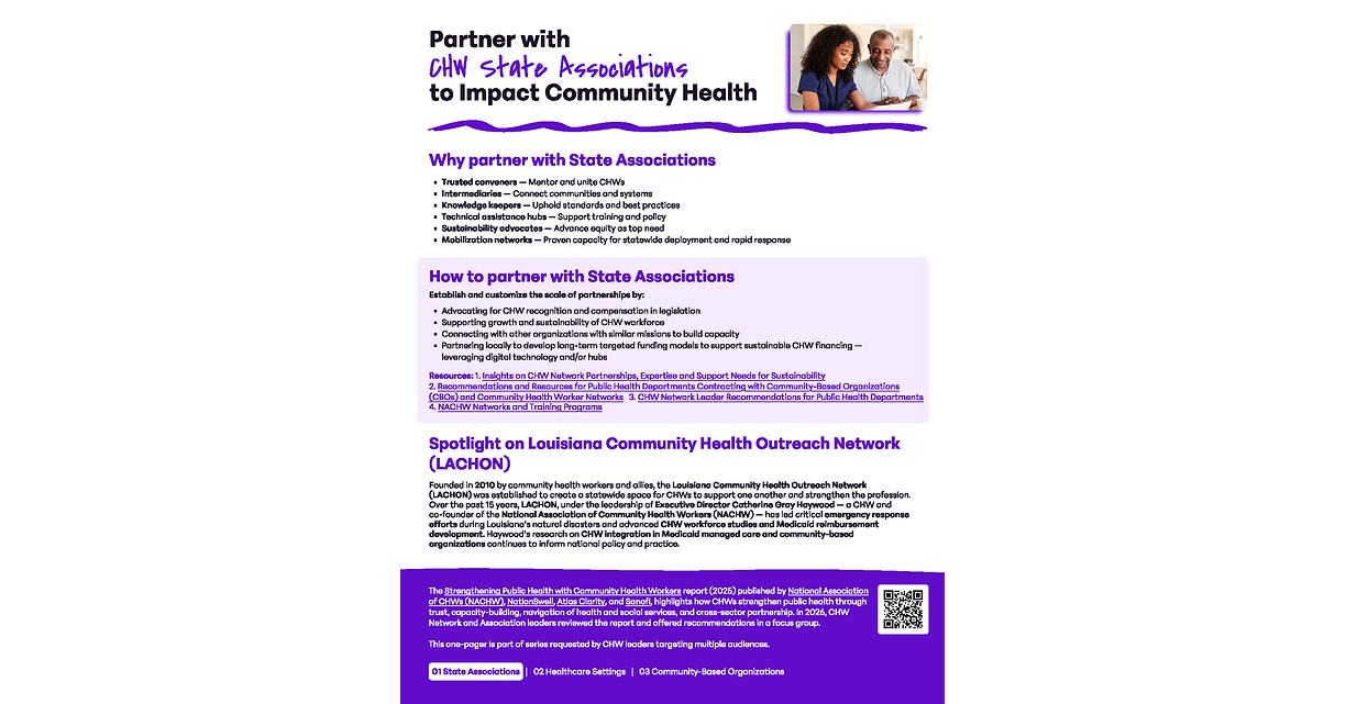 TRW State Networks, Community-based Organizations, and Healthcare Organizations Critical to Community Health Worker Sustainability, says new research from National Association of CHWs (NACHW)