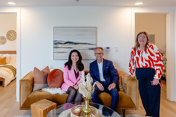 MLA Jennifer Chen, Kris Thorkelson and Ana Distasio