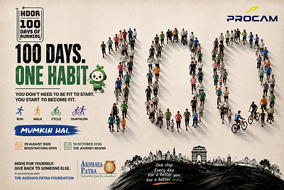 Procam launches 'HDOR – 100 Days of Running' in a whole new avatar turning 100 days of movement into habits for life