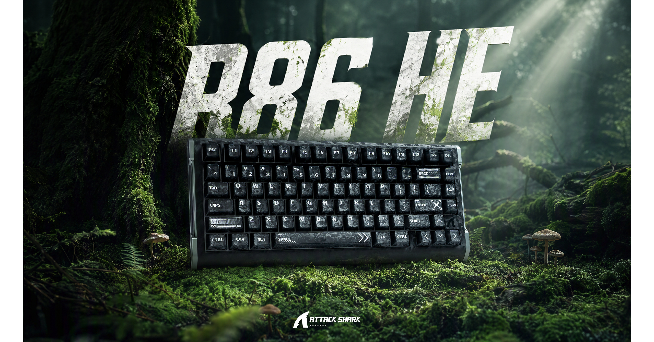 ATTACK SHARK Unveils R86 HE Carbon Fiber Magnetic Switch Gaming Keyboard, Redefining the 75% Competitive Keyboard Experience