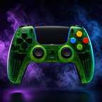 Killscreen Duke Prime CWE brings transparent green Xbox-era styling and colorful ABXY-style buttons to a PS5 controller built for the Halo-on-PlayStation moment.