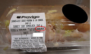 Mise en garde à la population - Présence possible de E. coli dans le sous-marin à la dinde préparé et vendu par l'entreprise Provigo Sandra Lacroix