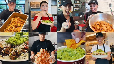 To showcase the fresh, hands-on preparation behind Pollo Asado and Chili Lime Chips, Chipotle put cameras in the hands of 100 creators at restaurants across the U.S., U.K. and Canada, giving them the freedom to capture the experience in their own style.