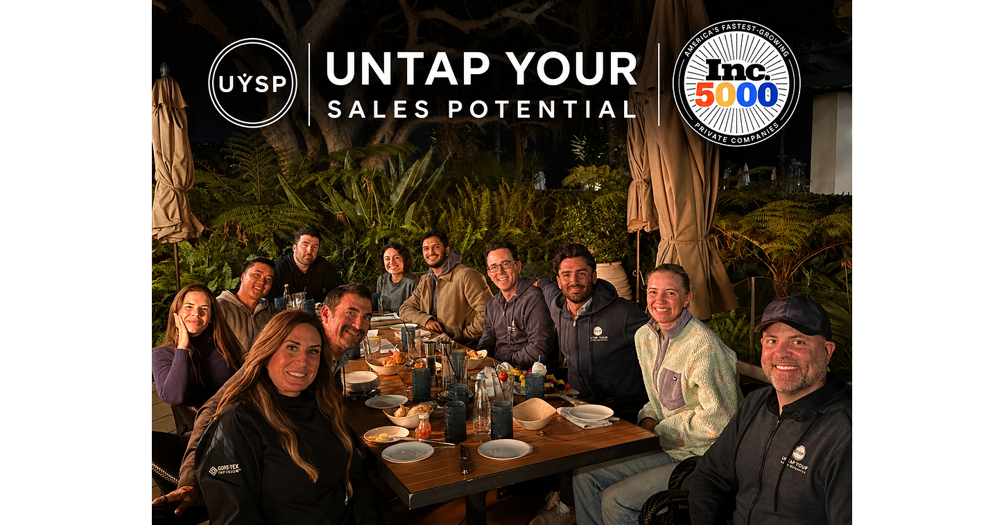 Untap Your Sales Potential Makes the Inc. 5000 for the Second Consecutive Year, Ranking No. 1,305 Among America's Fastest-Growing Private Companies