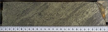 Figure 1. Copper-rich interval from CMR26-199 at 343.40 meters(i)