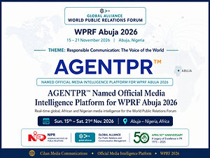 AGENTPR™ Named Official Media Intelligence Platform for WPRF Abuja 2026