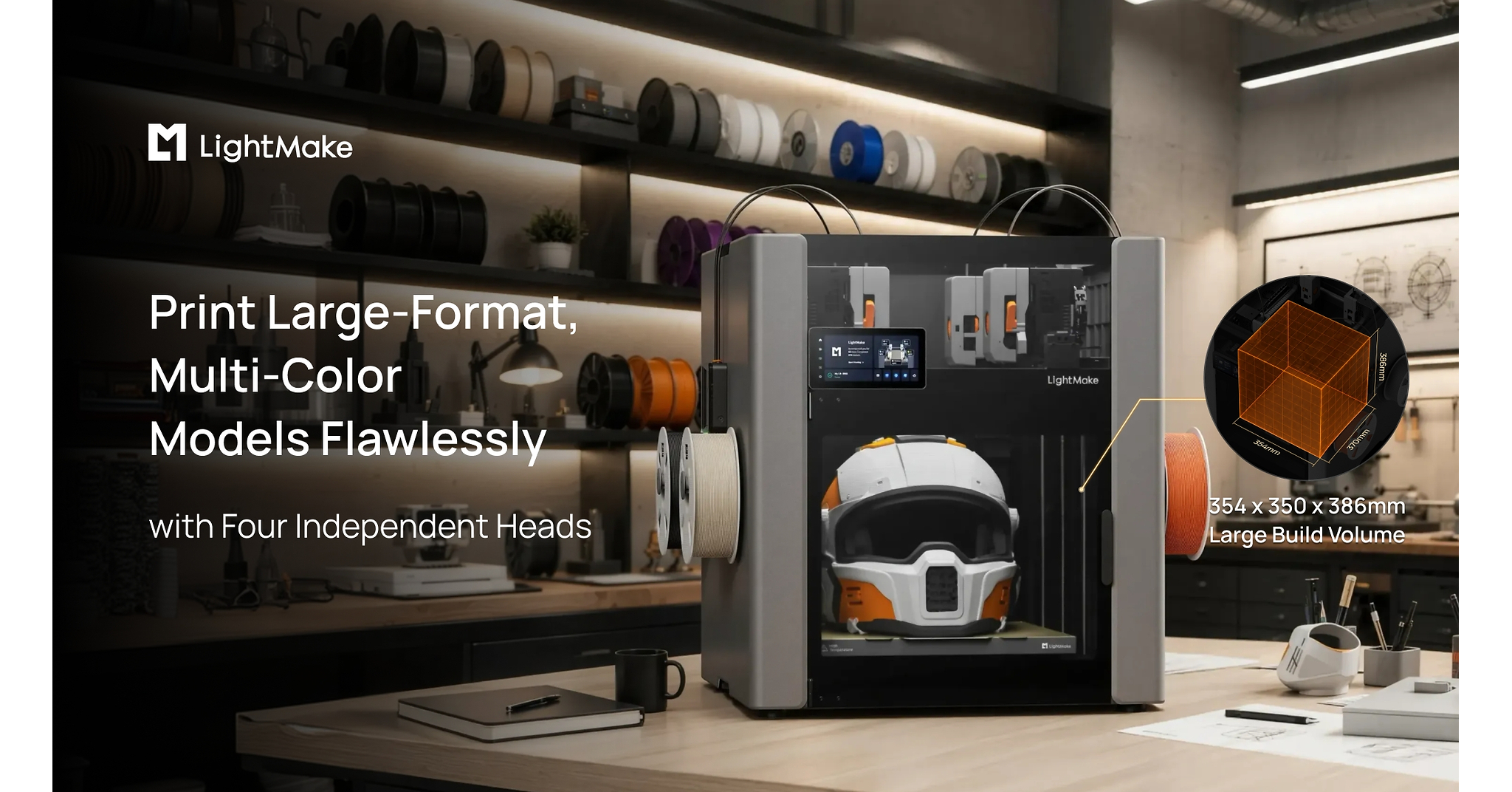 LightMake Unveils L4: A Linear Motor-Powered, Independent Four-Head Desktop 3D Printer LightMake Unveils L4: A Linear Motor-Powered, Independent Four-Head Desktop 3D Printer