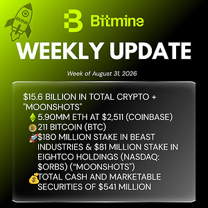 Bitmine Immersion Technologies (BMNR) Announces ETH Holdings Reach 5.90 Million Tokens, and Total Crypto and Total Cash Holdings of $15.6 Billion