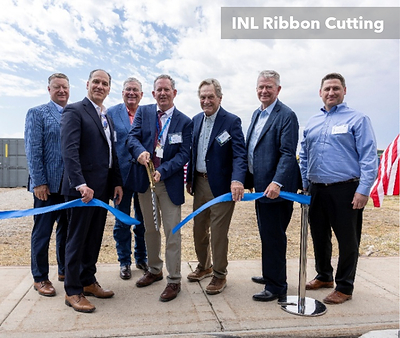 INL Ribbon Cutting - Left to right: Perpetua CEO Jon Cherry, INL Director John Wagner, Idaho Lt. Governor Scott Bedke, Bob Fox (INL), Idaho Congressman Mike Simpson, Idaho Governor Brad Little, Daniel Flynn (US Army) INL Ribbon Cutting - Left to right: Perpetua CEO Jon Cherry, INL Director John Wagner, Idaho Lt. Governor Scott Bedke, Bob Fox (INL), Idaho Congressman Mike Simpson, Idaho Governor Brad Little, Daniel Flynn (US Army)