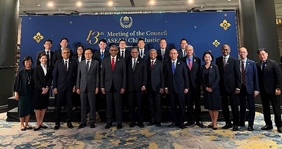 The Singapore delegation at the 13th Council of ASEAN Chief Justices Meeting in Bangkok. The Singapore delegation at the 13th Council of ASEAN Chief Justices Meeting in Bangkok.