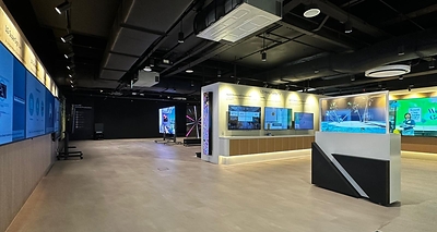 A showroom for screens that are sold, not shopped for