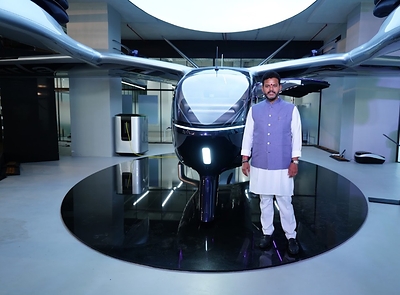 Shri. Kinjarapu Ram Mohan Naidu, Minister of Civil Aviation of India, at the inauguration ceremony