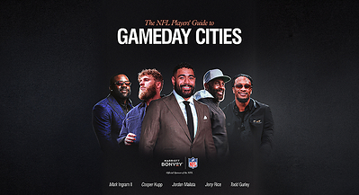 Marriott Bonvoy and the NFL will unveil a new season-long campaign featuring 37 player-curated City Guides that showcase insider recommendations from NFL stars across every NFL host city.