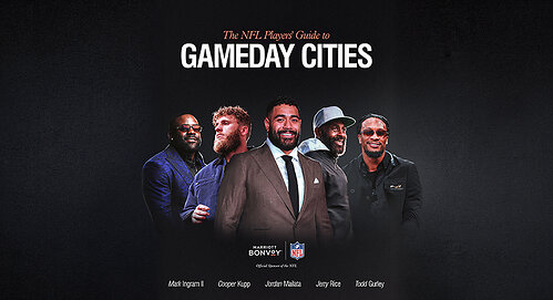 Marriott Bonvoy and the NFL will unveil a new season-long campaign featuring 37 player-curated City Guides that showcase insider recommendations from NFL stars across every NFL host city.