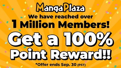 MangaPlaza Surpasses 1 Million Readers, Celebrating With 100% Point Reward Campaign