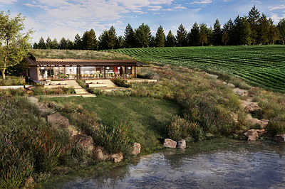 Vale Tasting Room, Front Rendering