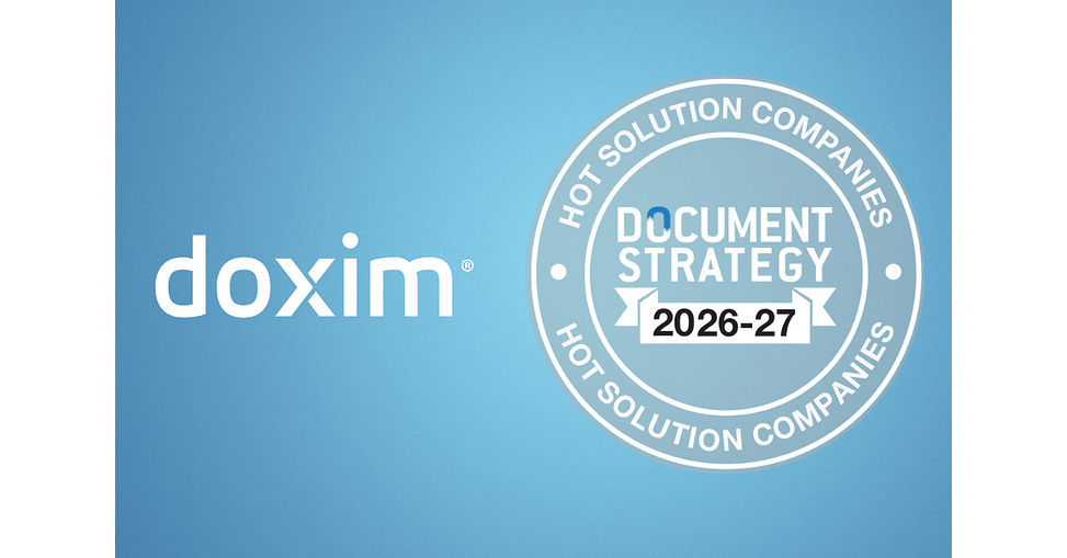 Doxim Recognized in DOCUMENT Strategy Media's HOT COMPANIES 2026-27