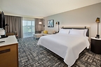 The hotel’s renovated king guest rooms offer modern accommodations with comfortable seating, a workspace and refreshed design details.