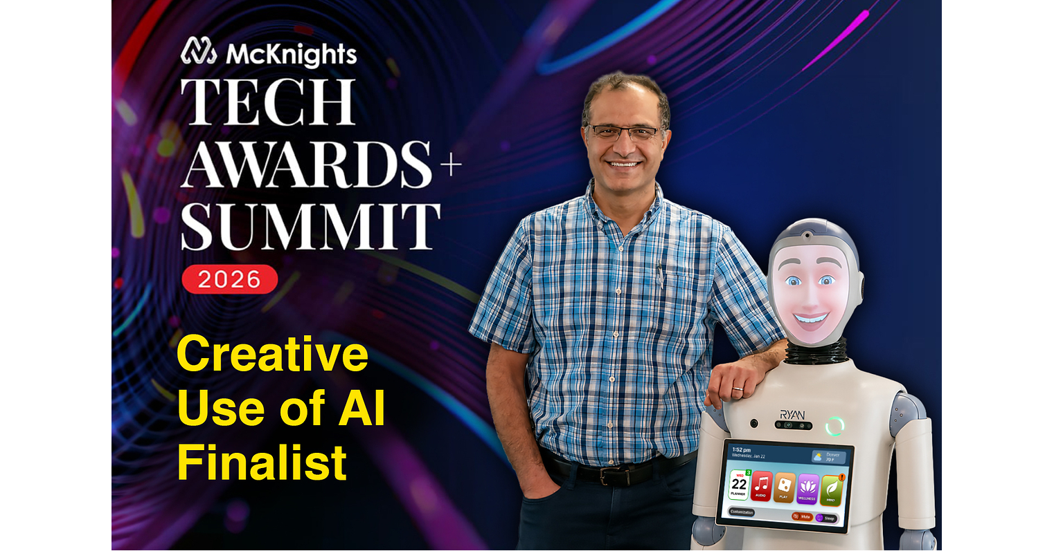 DreamFace Technologies' Wellness Robot, Ryan, Selected as a Finalist in McKnight's Excellence in Technology Awards